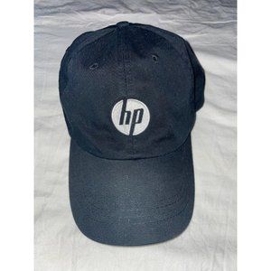HP Hewlett Packard Embroidered Baseball Hat Cap‎ Black Velcro One Size Fits All